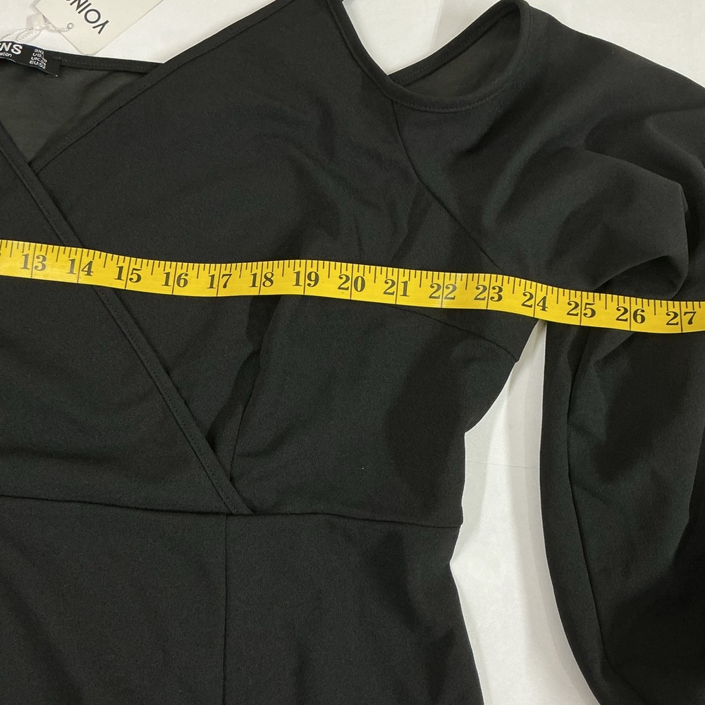 YOINS Black Cold Shoulder Long Sleeve Dress - Picture 5 of 5